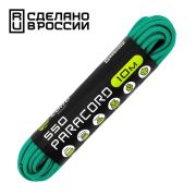 Паракорд 550 CORD nylon 10м RUS световозвращающий (emerald green)