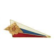 Знак на берет Флаг РФ уголок металл