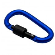 Карабин D-образный с винтовым замком (Синий)